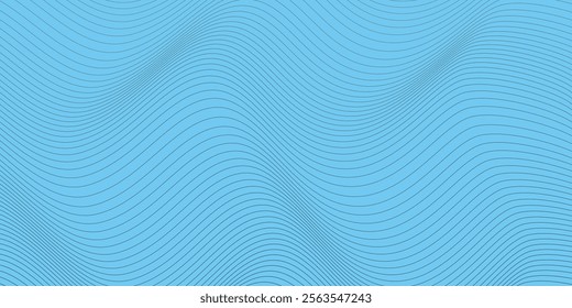 Abstract wave element for design Stylized line art background shiny wave with lines created using blend tool. Curved wavy line, smooth stripe Vector