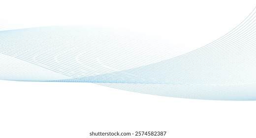 Abstract wave element for design. Stylized line art background. Digital frequency track equalizer. Vector illustration. Wave with lines created using blend tool.