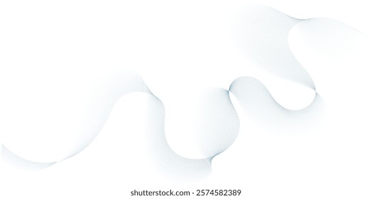 Abstract wave element for design. Stylized line art background. Digital frequency track equalizer. Vector illustration. Wave with lines created using blend tool.