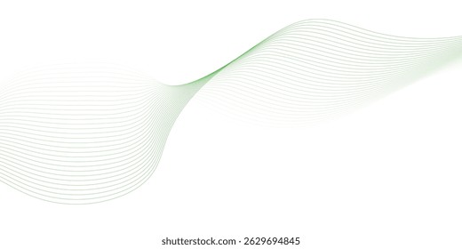 Abstract wave element for design, Stylized line art background, Vector illustration, Wave with lines created using blend tool, Digital frequency track equalizer.
