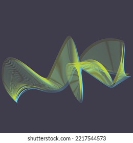 Abstract wave element for design. Vector