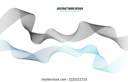 Abstract wave element for design vector illustration