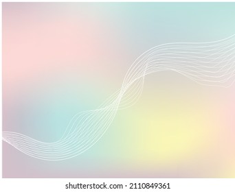 Abstraktes Wellenelement für Design.Digital-Frequenz-Gleis-Equalizer.Stylisierte Linien-Kunsthintergrund.Vektorgrafik.Wave mit Linien erstellt mit Mischwerkzeug.Kurzer, glatter Streifen.