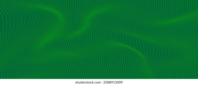 Abstract wave element for design.Green.