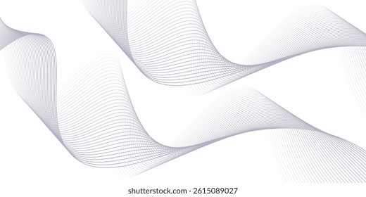 Abstract wave element for editable design. vector illustration. modern