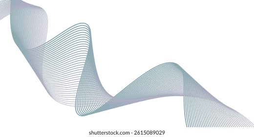 Abstract wave element for editable design. vector illustration. modern