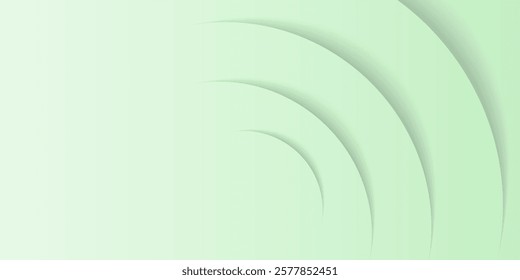 Abstract wave element green soft background. Stylized line background illustration. Wave with lines created using blend tool. Curved wavy line, smooth stripe.
