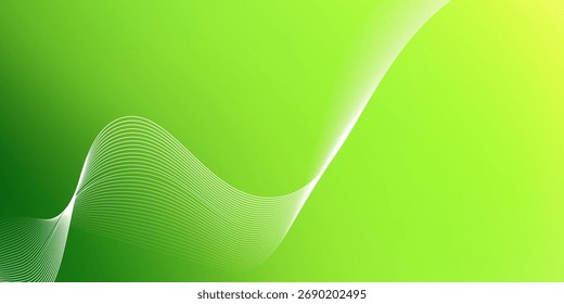 Abstract wave element green yellow combination background.