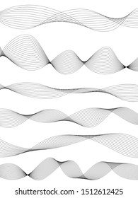 Abstract wave element isolated on white background.