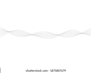 Abstract wave element line art vector illustration isolated on white background. Smooth stripe or curved wavy line.