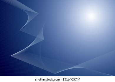 Abstract wave element on blue background, vector, illustration. 