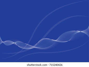 Abstract wave element on blue background, vector, illustration. 