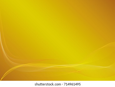 Abstract wave element on gold background, vector, illustration. 