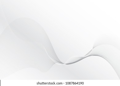 Abstract wave element on gray background. Vector, illustration.