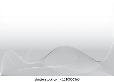 Abstract wave element on gray background, vector, illustration. 