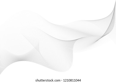 Abstract wave element on gray background, vector, illustration. 