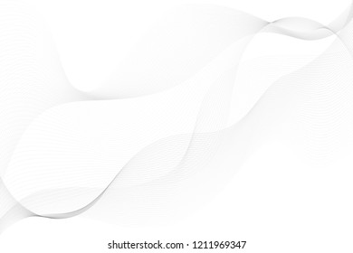 Abstract wave element on gray background, vector, illustration. 