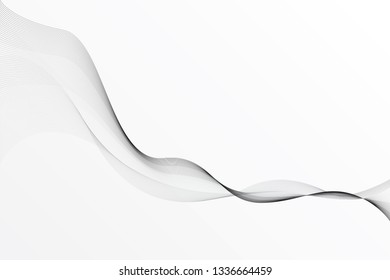 Abstract wave element on gray background, vector, illustration. 