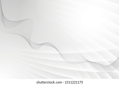 Abstract wave element on gray background, vector, illustration. 