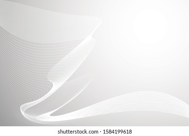 Abstract wave element on gray background, vector, illustration. 