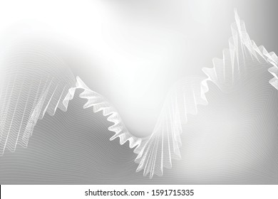 Abstract wave element on gray gradient background, vector, illustration. 