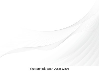 Abstract wave element on gray background with modern stripes, wavy pattern. Vector illustration. 