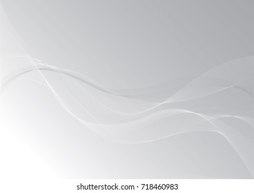 Abstract wave element on gray background, vector, illustration. 