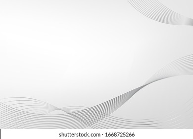 Abstract wave element on grey background. Grey wave design.