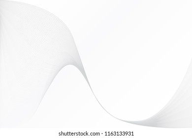 Abstract wave element on white and gray background, vector, illustration. 