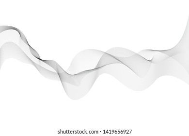 Abstract wave element on white background, vector, illustration. 