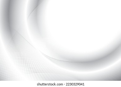 Abstract wave element on white background, modern stripes design. Vector illustration.