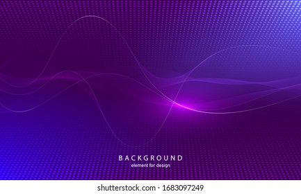 Abstract Wave Element With Perspective Mesh With Depth Of Field Effect For Design. Grid. Digital Equalizer. Stylized Line Art Background. Colorful Shiny Waves With Lines. Curved Wavy Line. Vector