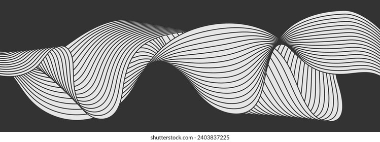 An abstract wave. An element of the sound track design, frequency spectrum, and wave effect. Stylized wave background for thematic and creative creative ideas