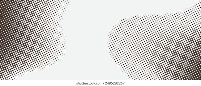 Abstract wave element. Stylized halftone line art pattern background. Data visualization dynamic wave pattern vector.