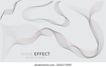 Abstract wave element vector for design template white background. Suitable for background presentation material 2