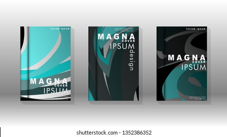 abstract with wave elements. book cover design concept. Futuristic business layout. Digital poster template. Vector Design - eps10
