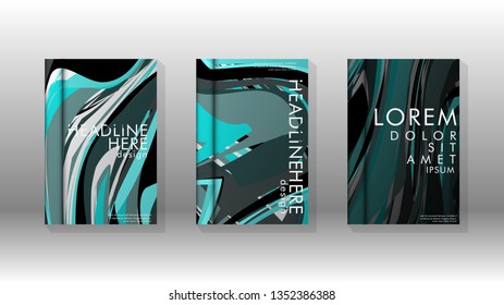abstract with wave elements. book cover design concept. Futuristic business layout. Digital poster template. Vector Design - eps10