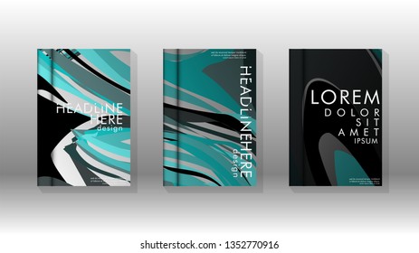 abstract with wave elements. book cover design concept. Futuristic business layout. Digital poster template. Vector Design - eps10