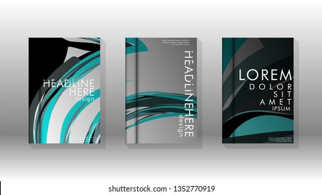 abstract with wave elements. book cover design concept. Futuristic business layout. Digital poster template. Vector Design - eps10