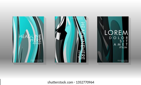 abstract with wave elements. book cover design concept. Futuristic business layout. Digital poster template. Vector Design - eps10