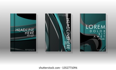abstract with wave elements. book cover design concept. Futuristic business layout. Digital poster template. Vector Design - eps10