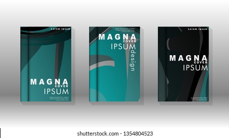 abstract with wave elements. book cover design concept. Futuristic business layout. Digital poster template. Vector Design - eps10