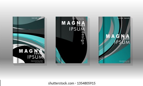abstract with wave elements. book cover design concept. Futuristic business layout. Digital poster template. Vector Design - eps10