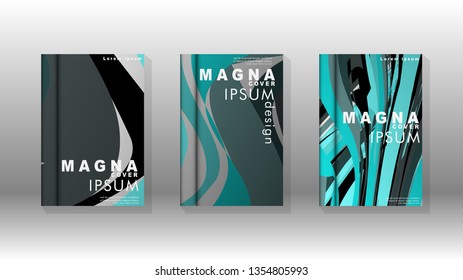abstract with wave elements. book cover design concept. Futuristic business layout. Digital poster template. Vector Design - eps10