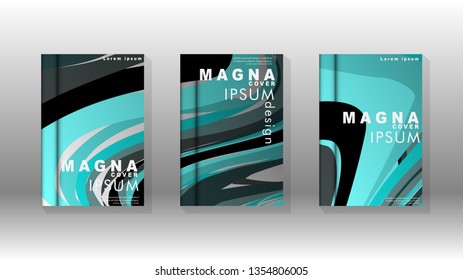 abstract with wave elements. book cover design concept. Futuristic business layout. Digital poster template. Vector Design - eps10