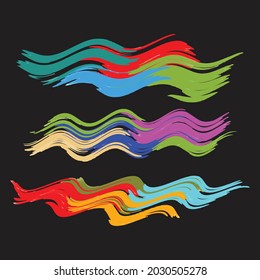 Abstract wave elements. Creative illustration.