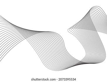 Abstract wave elements for design. Digital frequency track equalizer. Stylish line art background. Vector, perfect for the background