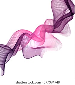 the abstract wave. flight of tissue. abstract background for banner or card. Soft wave is beautiful background for beauty flyer. The illustration of dynamics and wind blowing. Suitable frame for text