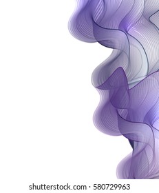 the abstract wave. flight of tissue. abstract background for banner or card. Soft wave is beautiful background for beauty flyer. The illustration of dynamics and wind blowing. Suitable frame for text
