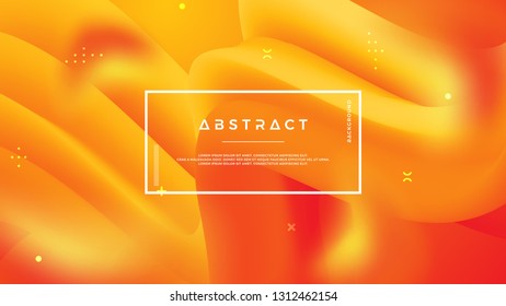 Abstract wave flow background with mixing yellow and orange, can use for posters, template, mobile screen wallpaper, web banner, backdrop and others.